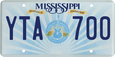MS license plate YTA700