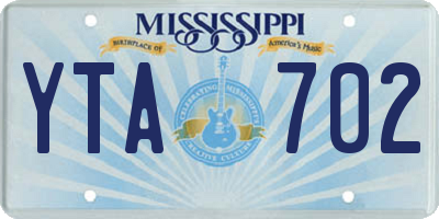 MS license plate YTA702