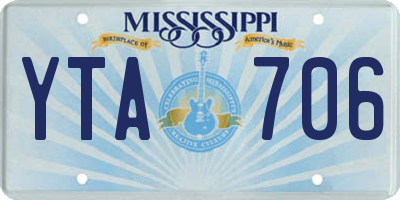 MS license plate YTA706