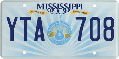 MS license plate YTA708
