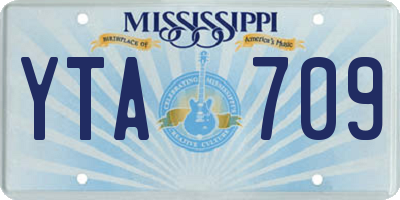MS license plate YTA709