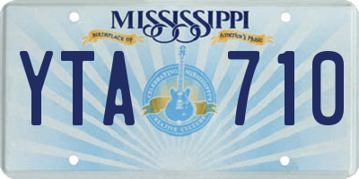 MS license plate YTA710