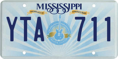 MS license plate YTA711