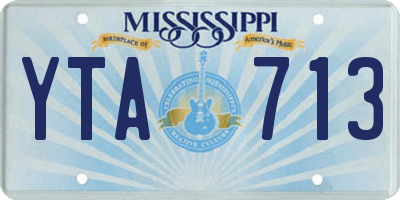MS license plate YTA713