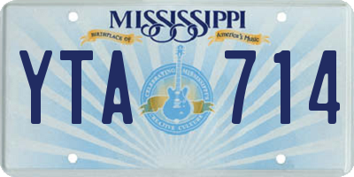 MS license plate YTA714