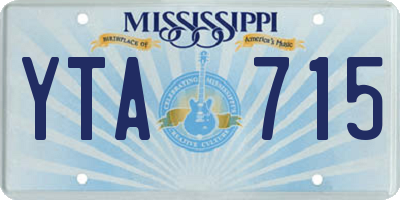MS license plate YTA715