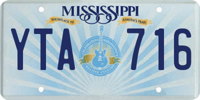MS license plate YTA716