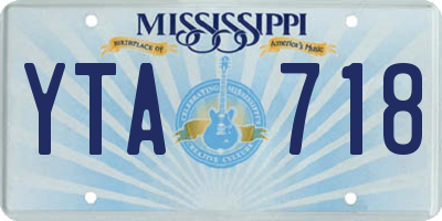 MS license plate YTA718