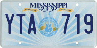 MS license plate YTA719