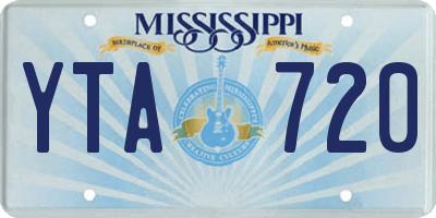 MS license plate YTA720