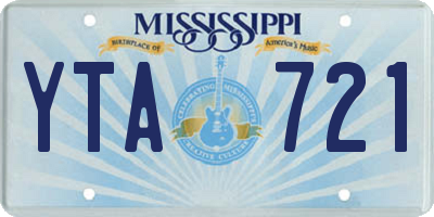 MS license plate YTA721