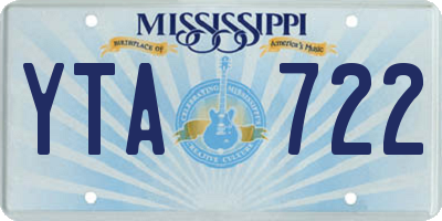 MS license plate YTA722