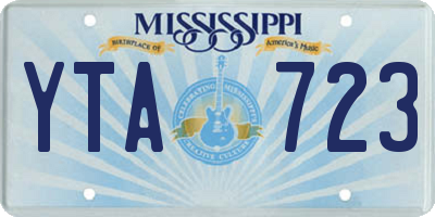 MS license plate YTA723