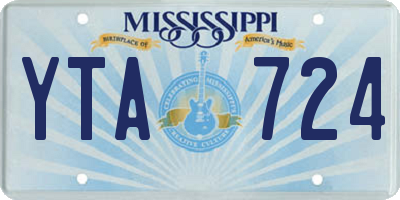 MS license plate YTA724