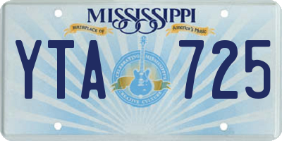 MS license plate YTA725