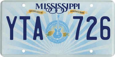 MS license plate YTA726