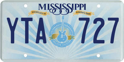MS license plate YTA727