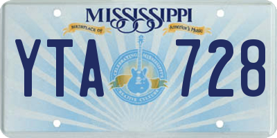 MS license plate YTA728