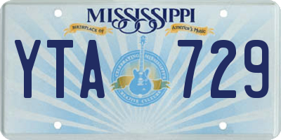 MS license plate YTA729
