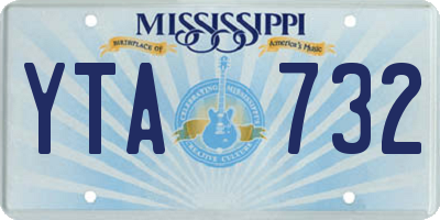 MS license plate YTA732