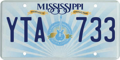 MS license plate YTA733