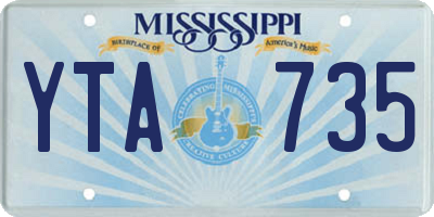 MS license plate YTA735