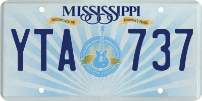 MS license plate YTA737