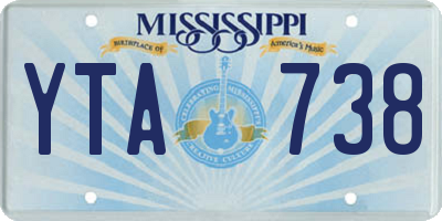 MS license plate YTA738