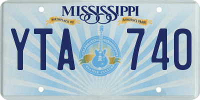 MS license plate YTA740