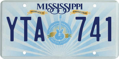 MS license plate YTA741