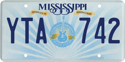 MS license plate YTA742