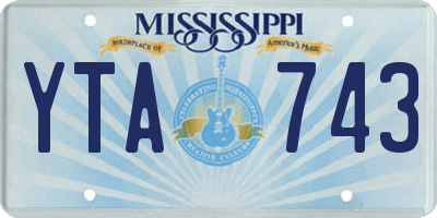 MS license plate YTA743