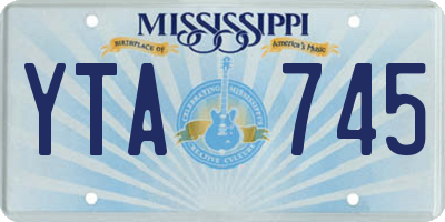 MS license plate YTA745