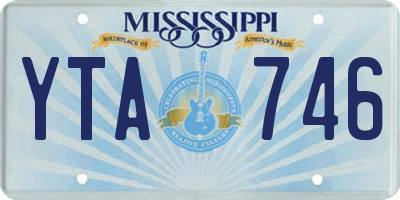 MS license plate YTA746