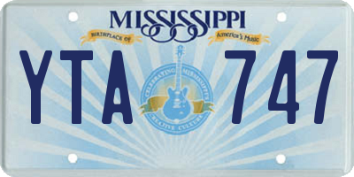 MS license plate YTA747