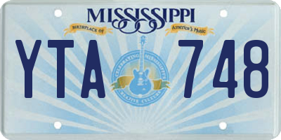 MS license plate YTA748