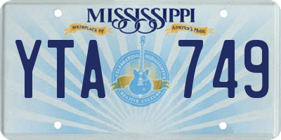 MS license plate YTA749