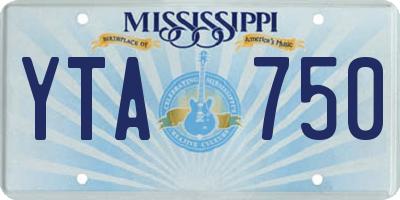MS license plate YTA750