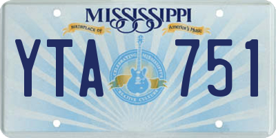 MS license plate YTA751