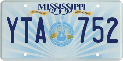 MS license plate YTA752