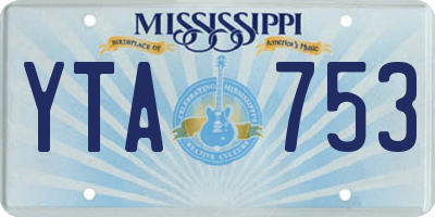 MS license plate YTA753