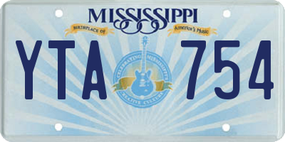 MS license plate YTA754
