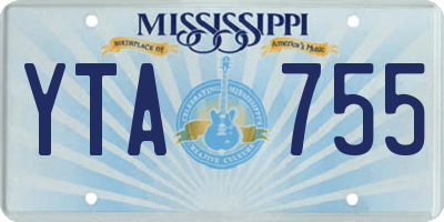 MS license plate YTA755