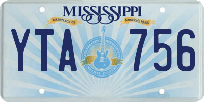MS license plate YTA756