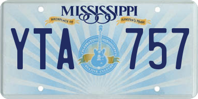 MS license plate YTA757