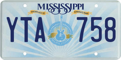 MS license plate YTA758