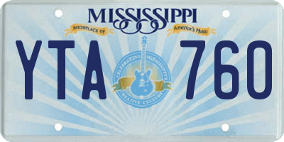 MS license plate YTA760