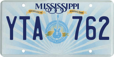MS license plate YTA762