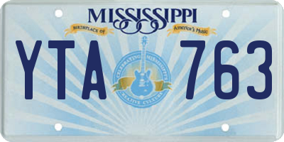MS license plate YTA763