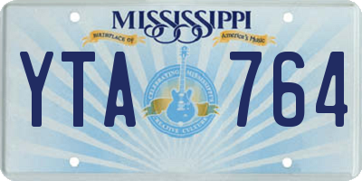 MS license plate YTA764